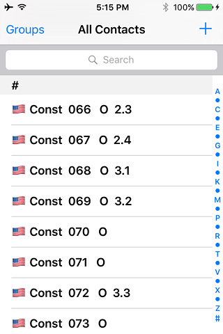 [Constitution in Contacts app]
